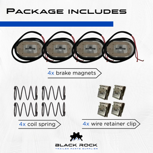9k-12k Electric Trailer Brake Magnet Replacement Kit (Set of 4)