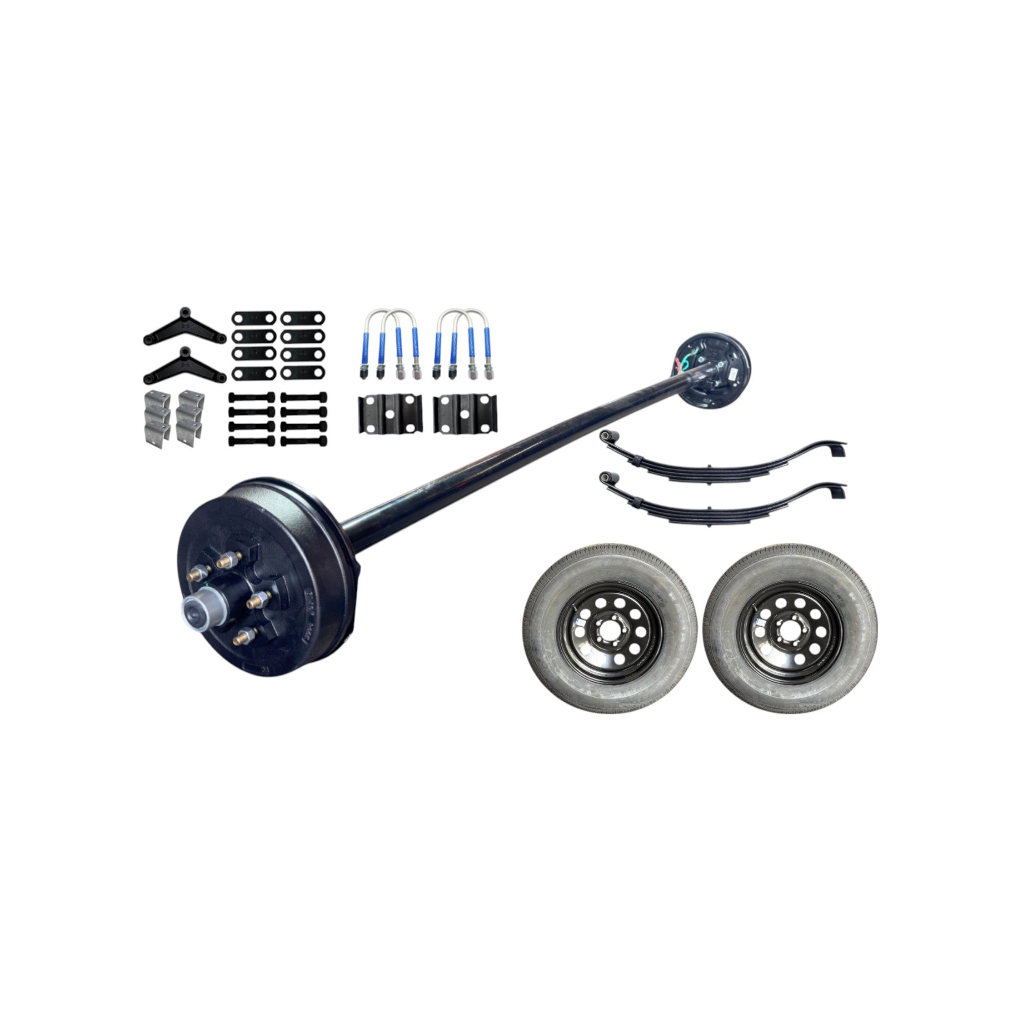 3.5k Axle Trailer Kit - 2 Electric Brake Axles 5 Lug