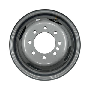 Dually Dual Trailer Rim - 16" x 6" Silver Grey Wheel, 8 Lug on 6.5" Bolt Pattern