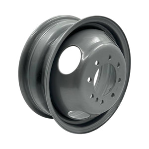 Dually Dual Trailer Rim - 16" x 6" Silver Grey Wheel, 8 Lug on 6.5" Bolt Pattern