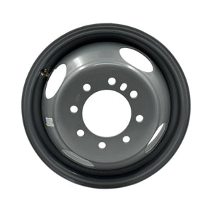 Dually Dual Trailer Rim - 16" x 6" Silver Grey Wheel, 8 Lug on 6.5" Bolt Pattern