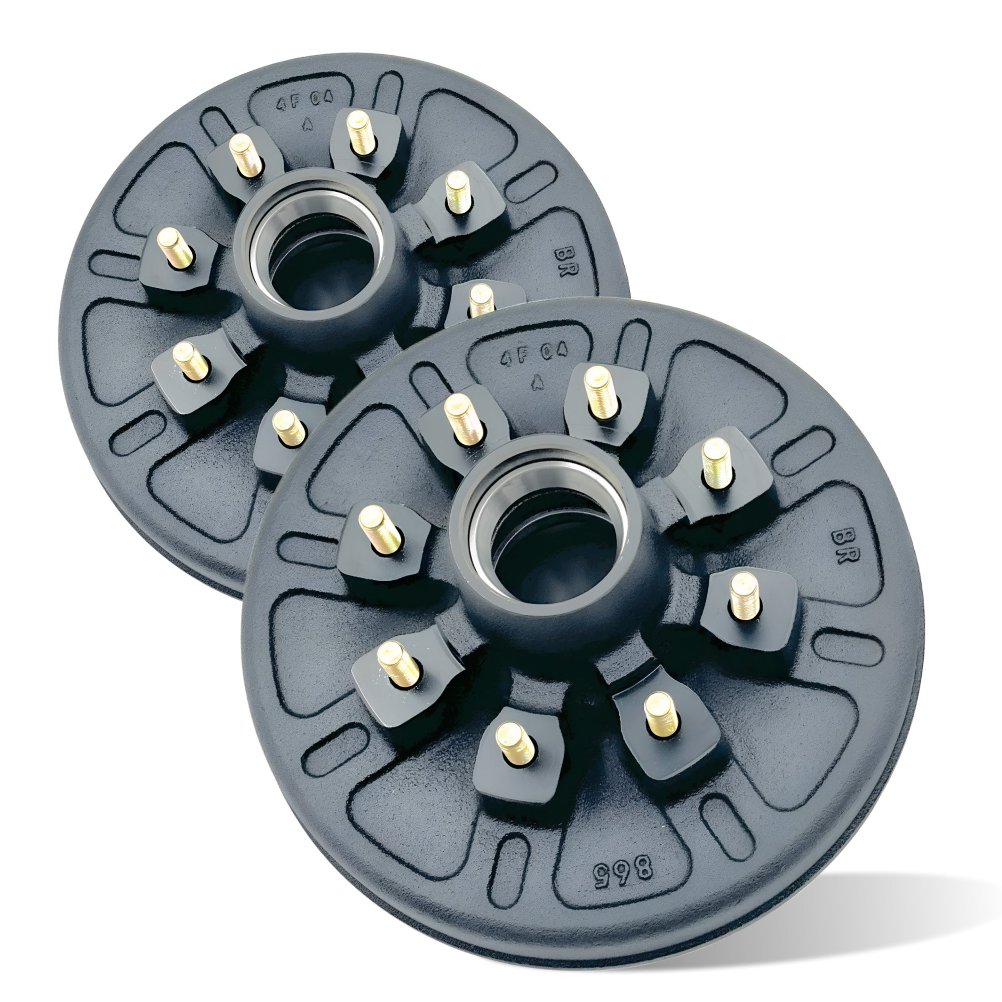 Trailer Brake Hub Drum for 7000 Lbs Axle - 8 Lug - (Set of 2)