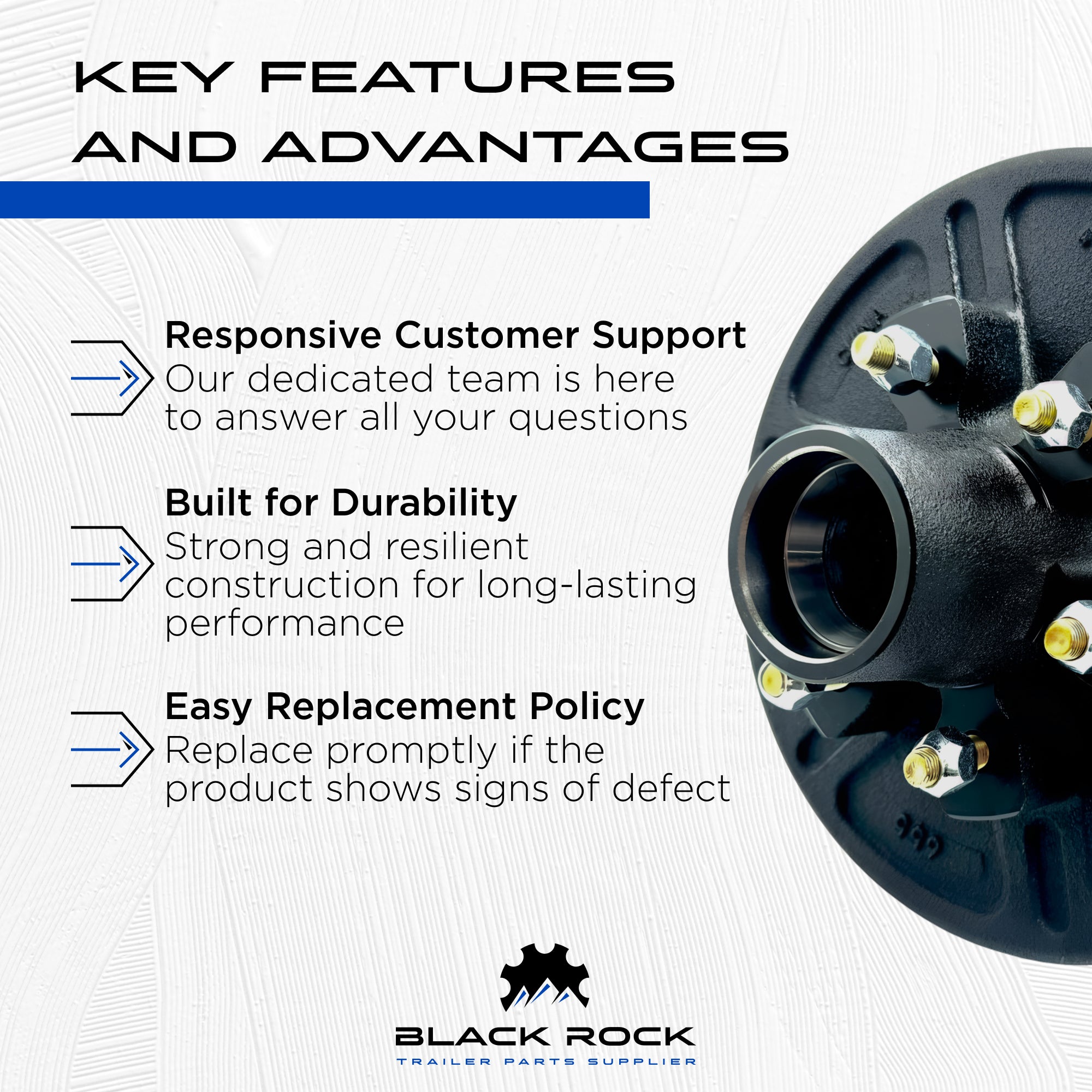 Russo 12HUBRAKEKIT6 12 In. X 2 In. Trailer Electric Brake Hub Drum Kit 6 On 5 5 In For 5200 6000 Lbs Axle - Foto 9