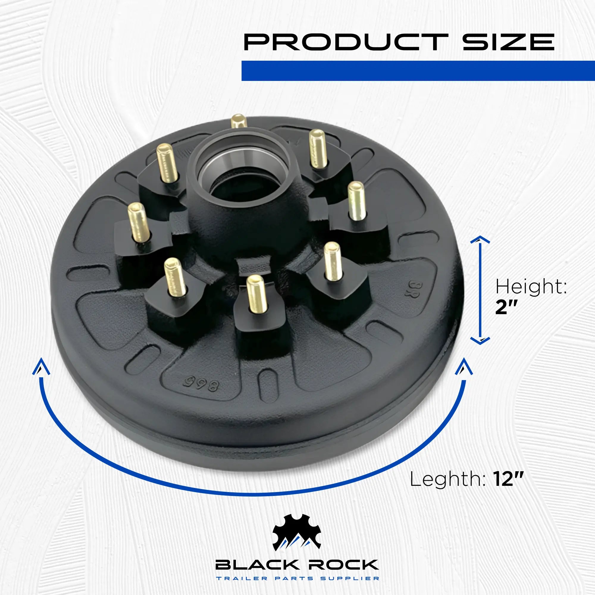 One 10 X 2-1/4 Trailer Brake Hub Drum Kit 5 on 5 for 3500 lbs axle One 10 X 2-1/4 Trailer Brake Hub Drum Kit 5 on 5 for 3500 lbs axle