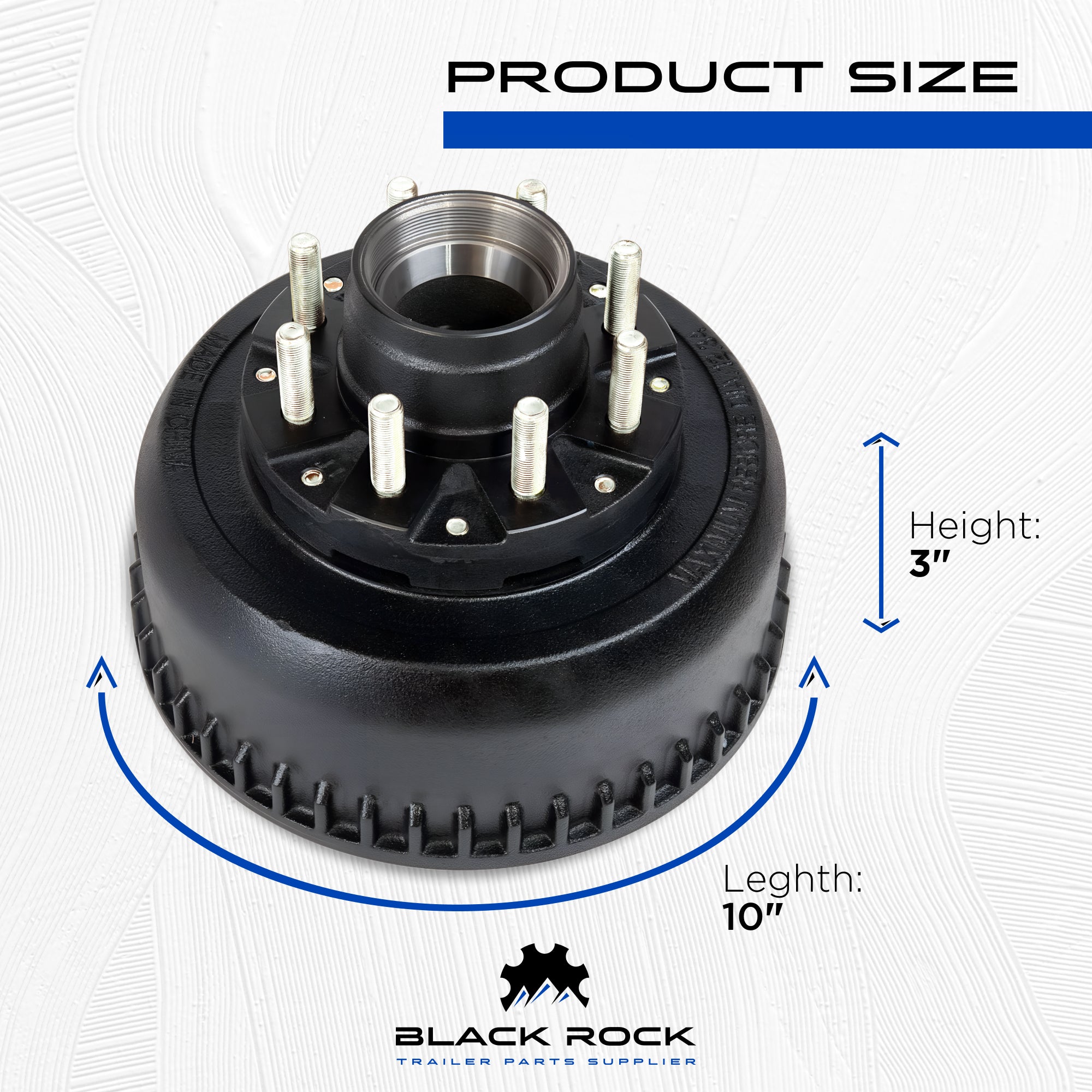 Trailer Brake Hub Drum for 9000-10000 Lbs Axle (8 Lug)