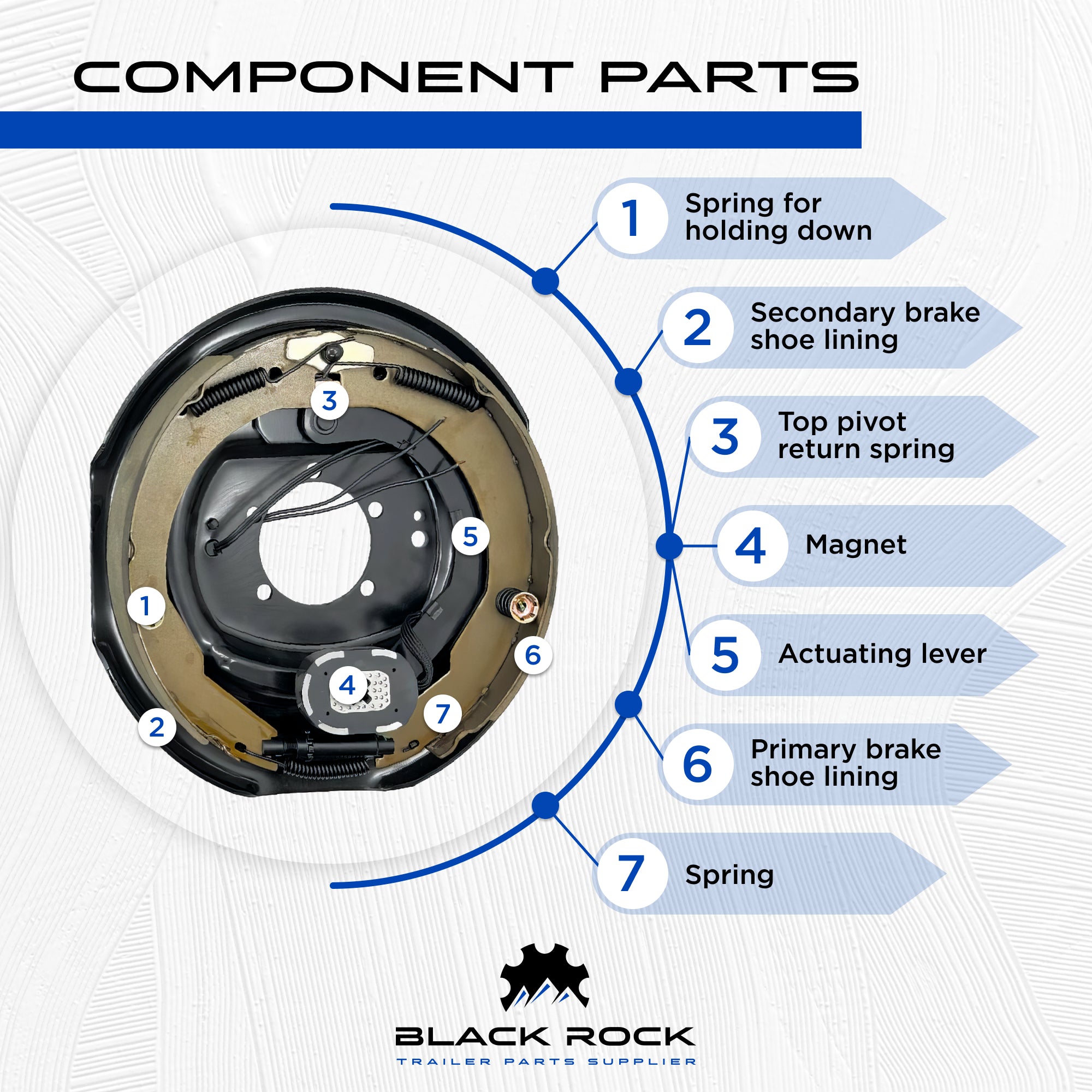 7000 lb Electric Trailer Brake Assembly Kit - 12