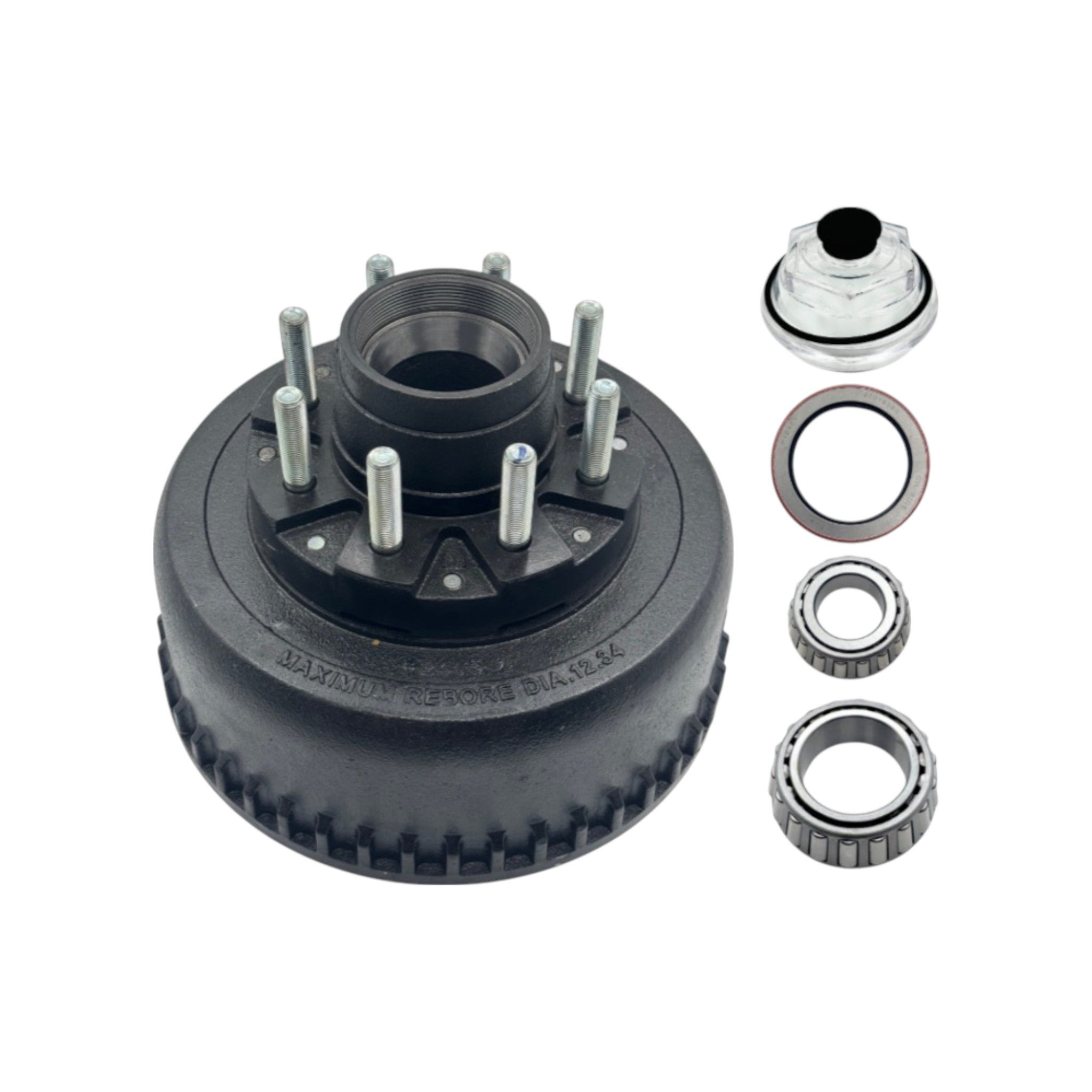 Trailer Brake Hub Drum Kit for 9000-10000 Lbs Axle New style