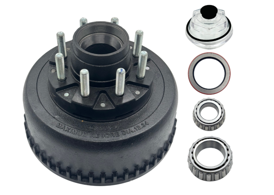 Trailer Brake Hub Drum Kit for 9000-10000 Lbs Axle New style