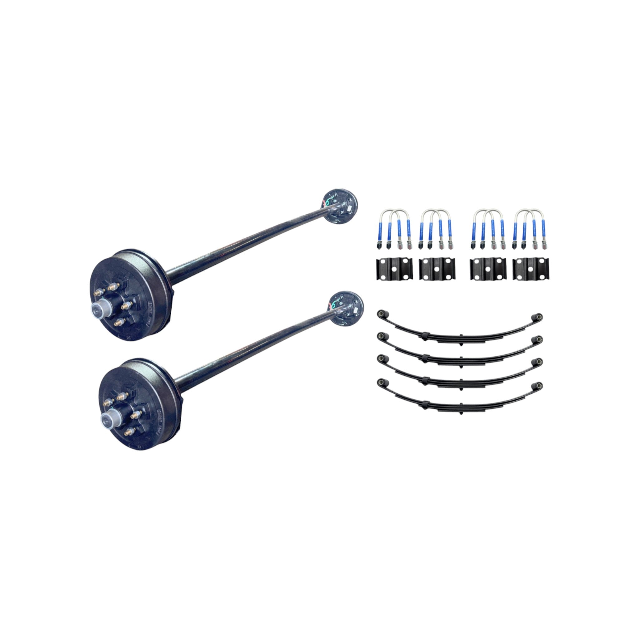 3.5k Tandem Axle Trailer Kit - 2 Electric Brake Axles 5 Lug