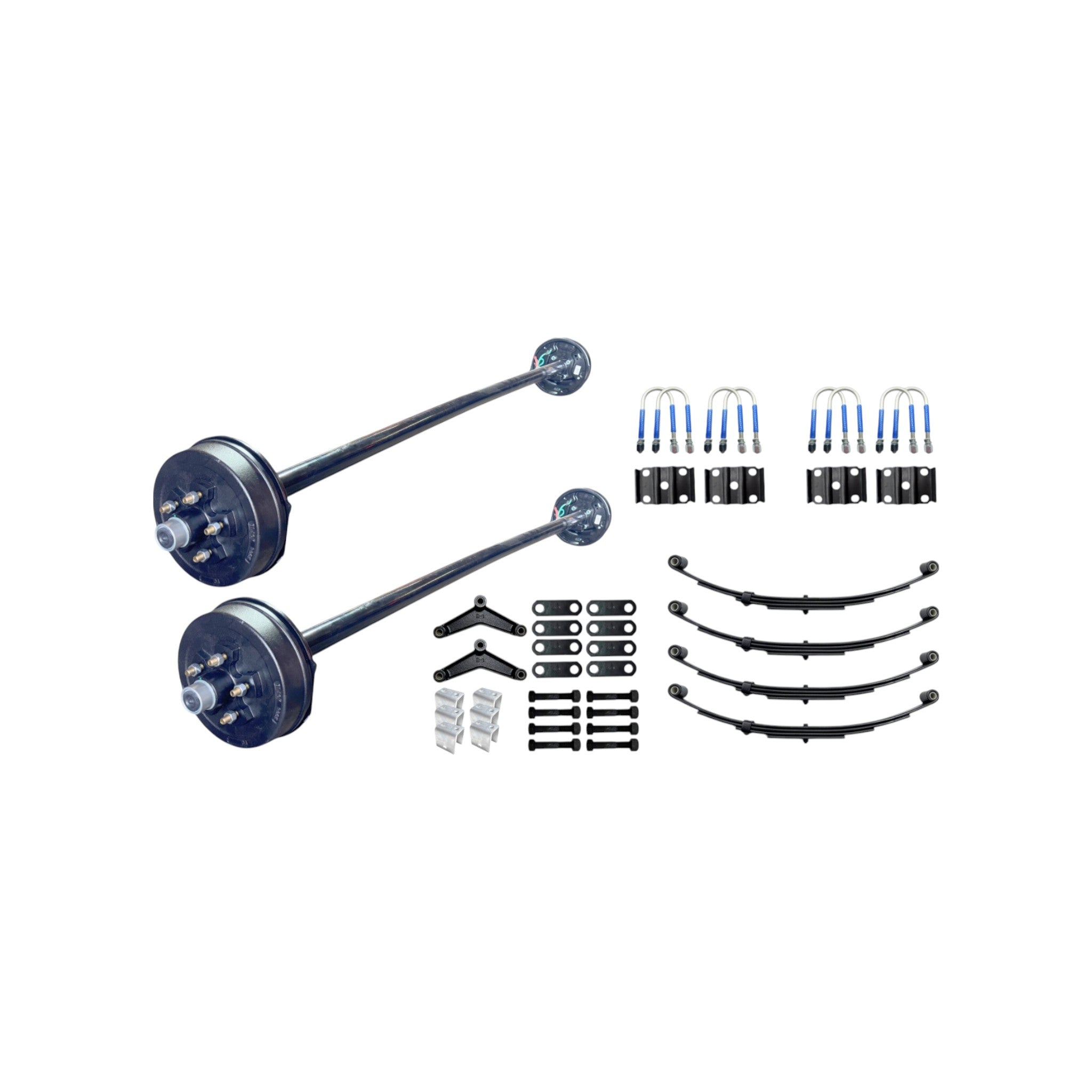 3.5k Tandem Axle Trailer Kit - 2 Electric Brake Axles 5 Lug